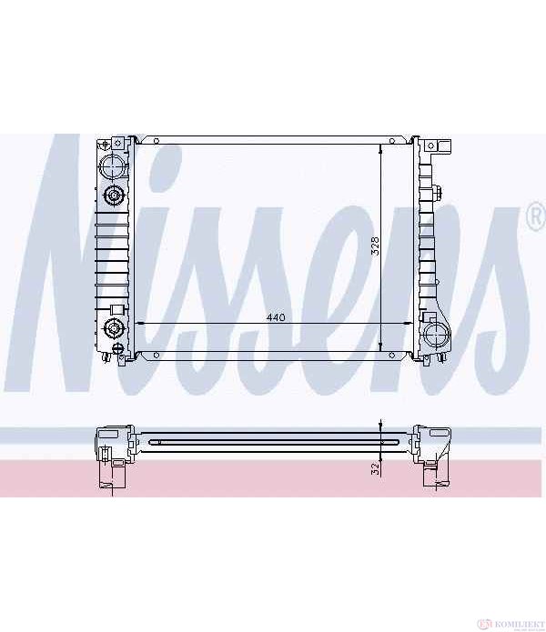 РАДИАТОР ВОДЕН BMW 3 SERIES E30 TOURING (1987-) 325 i - NISSENS