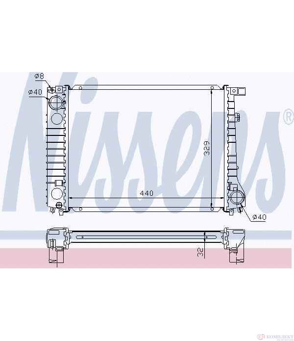 РАДИАТОР ВОДЕН BMW 3 SERIES E30 TOURING (1987-) 325 i - NISSENS