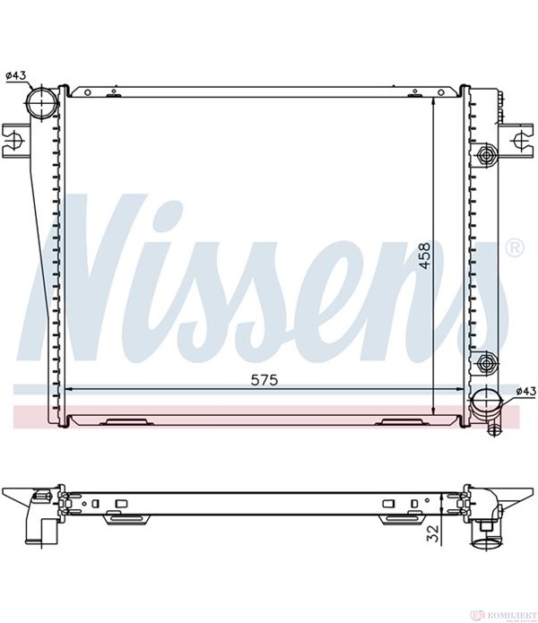 РАДИАТОР ВОДЕН BMW 5 SERIES E28 (1980-) 528 i - NISSENS