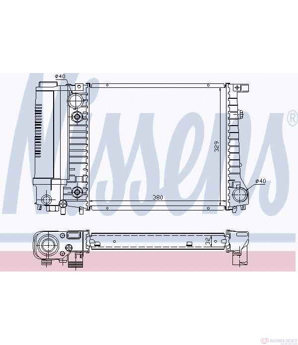 РАДИАТОР ВОДЕН BMW 3 SERIES E30 TOURING (1987-) 318 i - NISSENS