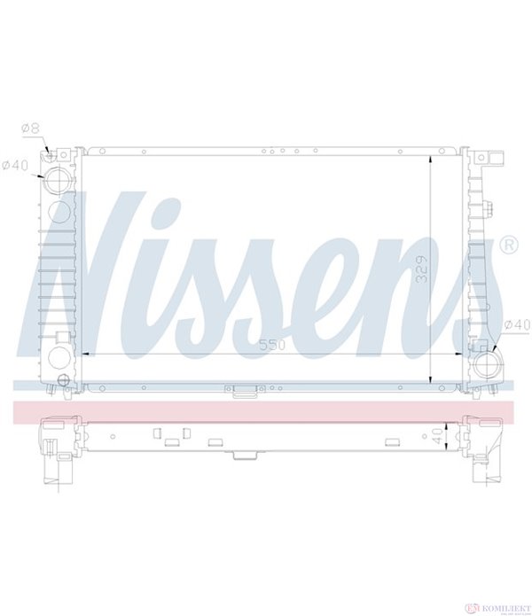 РАДИАТОР ВОДЕН BMW 3 SERIES E36 TOURING (1995-) 318 tds - NISSENS
