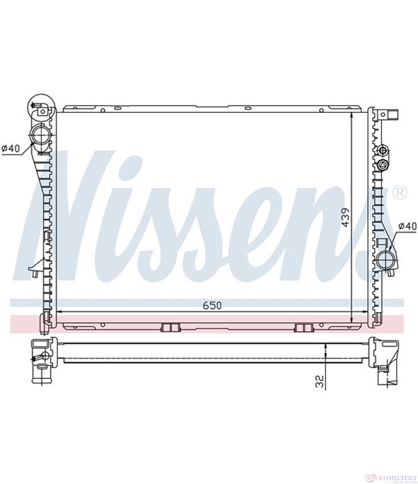 РАДИАТОР ВОДЕН BMW 7 SERIES E38 (1994-) 725 tds - NISSENS