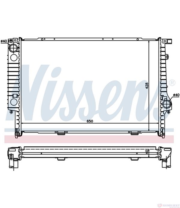 РАДИАТОР ВОДЕН BMW 5 SERIES E34 TOURING (1991-) 525 tds - NISSENS