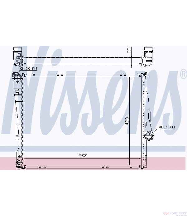 РАДИАТОР ВОДЕН BMW 3 SERIES E46 COUPE (1999-) 328 Ci - NISSENS