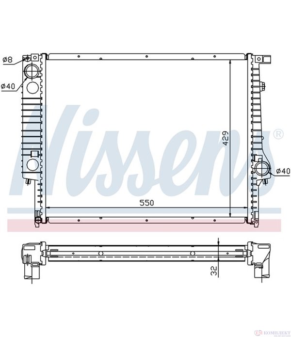 РАДИАТОР ВОДЕН BMW 3 SERIES E36 COUPE (1992-) 328 i - NISSENS
