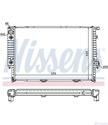 РАДИАТОР ВОДЕН BMW 7 SERIES E32 (1986-) 730 i,iL V8 - NISSENS