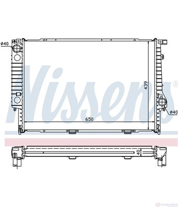 РАДИАТОР ВОДЕН BMW 8 E31 (1990-) 840 i - NISSENS