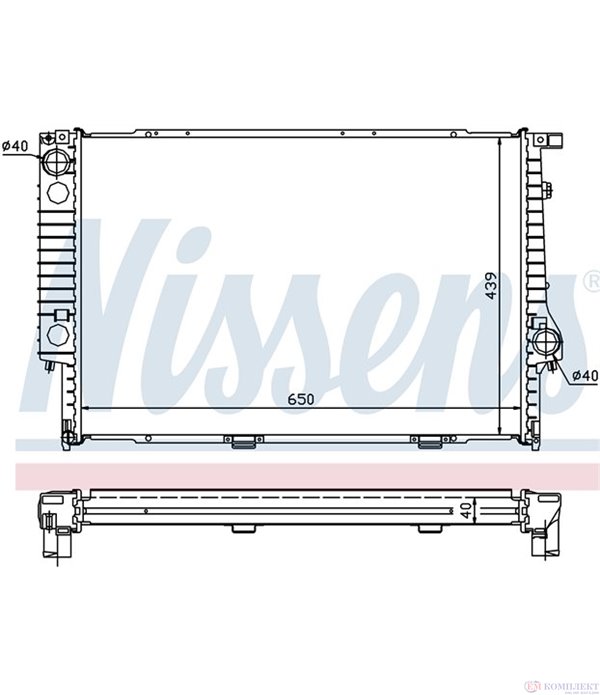 РАДИАТОР ВОДЕН BMW 8 E31 (1990-) 840 i - NISSENS