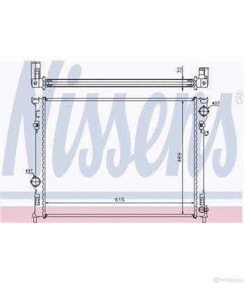РАДИАТОР ВОДЕН CHRYSLER 300C (2004-) 3.0 CRD - NISSENS