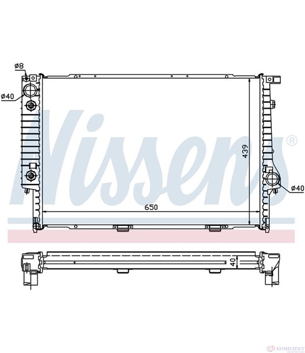 РАДИАТОР ВОДЕН BMW 8 E31 (1990-) 850 i,Ci - NISSENS
