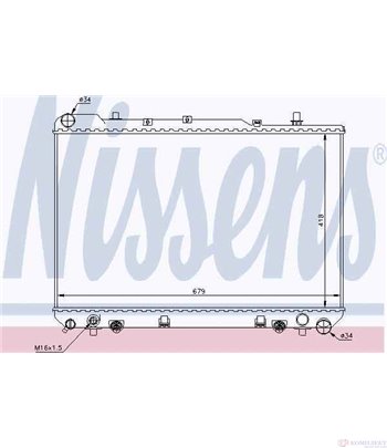 РАДИАТОР ВОДЕН DAEWOO MUSSO (1998-) 2.9 TD 4x4 - NISSENS