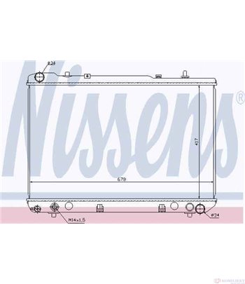 РАДИАТОР ВОДЕН DAEWOO MUSSO (1998-) 2.9 TD 4x4 - NISSENS