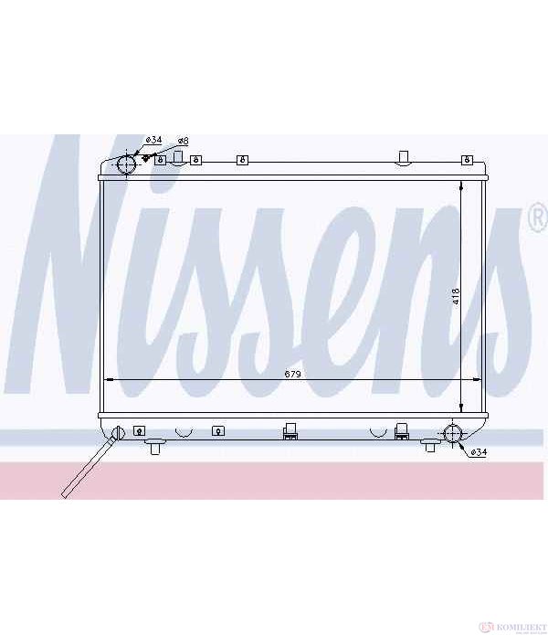 РАДИАТОР ВОДЕН SSANGYONG KORANDO CABRIO (1996-) 2.9 D - NISSENS