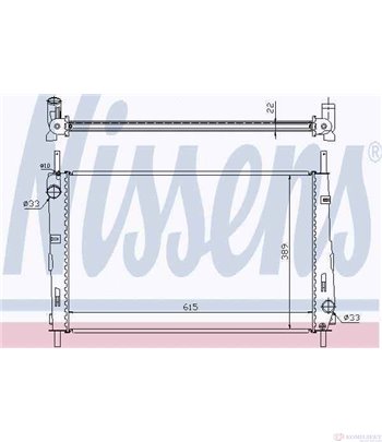 РАДИАТОР ВОДЕН FORD MONDEO III COMBI (2000-) ST220 - NISSENS