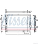 РАДИАТОР ВОДЕН NISSAN QASHQAI (2007-) 2.0 - NISSENS