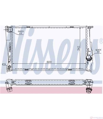 РАДИАТОР ВОДЕН BMW 1 SERIES E82 COUPE (2007-) 118d - NISSENS