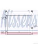РАДИАТОР ВОДЕН BMW 5 SERIES E61 TOURING (2004-) 525i - NISSENS