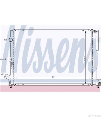 РАДИАТОР ВОДЕН RENAULT LAGUNA (1993-) 2.0 16V - NISSENS