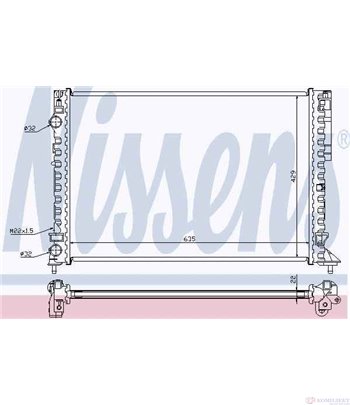 РАДИАТОР ВОДЕН RENAULT LAGUNA (1993-) 2.0 16V - NISSENS