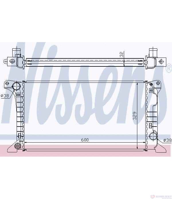 РАДИАТОР ВОДЕН FORD TRANSIT (1985-) 2.0 - NISSENS