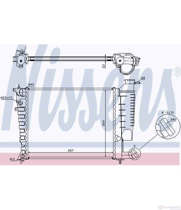РАДИАТОР ВОДЕН CITROEN XSARA (1997-) 1.6 i - NISSENS