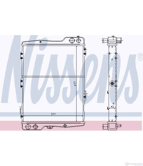 РАДИАТОР ВОДЕН AUDI COUPE (1988-) 2.3 - NISSENS