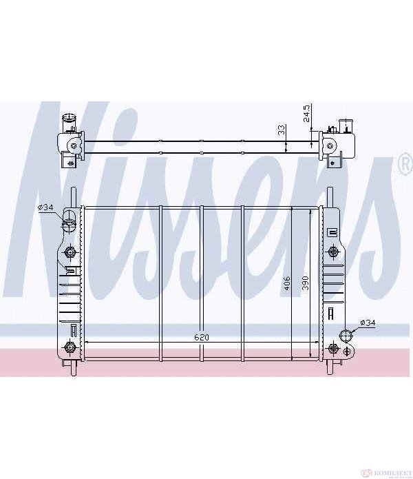 РАДИАТОР ВОДЕН FORD MONDEO II COMBI (1996-) 2.0 i - NISSENS