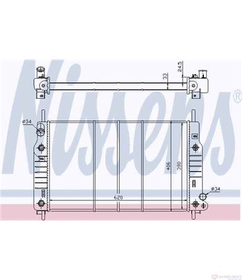 РАДИАТОР ВОДЕН FORD MONDEO I COMBI (1993-) 2.0 i 16V 4x4 - NISSENS