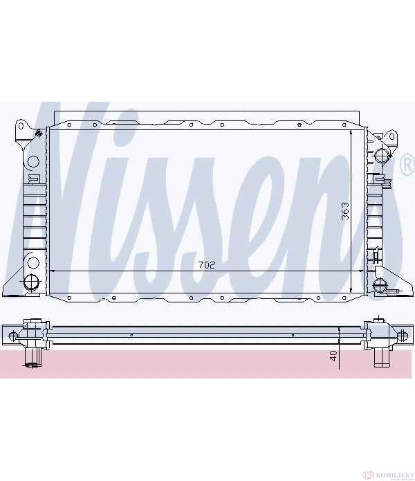 РАДИАТОР ВОДЕН FORD TRANSIT (1994-) 2.0 - NISSENS