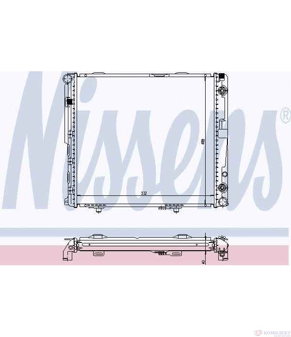 РАДИАТОР ВОДЕН MERCEDES E CLASS W124 (1993-) E 200 D - NISSENS