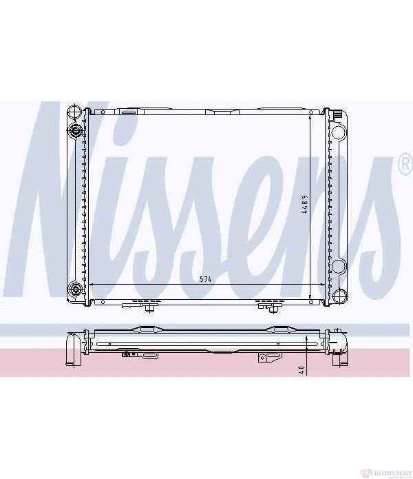 РАДИАТОР ВОДЕН MERCEDES 190 W201 (1982-) 2.5 D - NISSENS