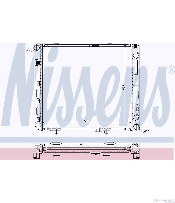 РАДИАТОР ВОДЕН MERCEDES W124 COMBI S124 (1985-) 250 T D - NISSENS