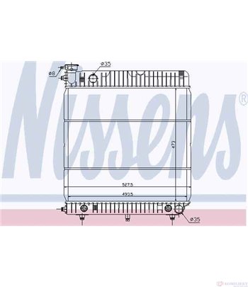 РАДИАТОР ВОДЕН MERCEDES T1TN 410 D (1981-) 410 D - NISSENS
