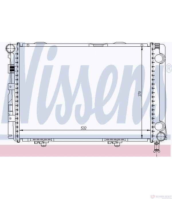 РАДИАТОР ВОДЕН MERCEDES W124 SEDAN (1984-) 250 Turbo-D - NISSENS