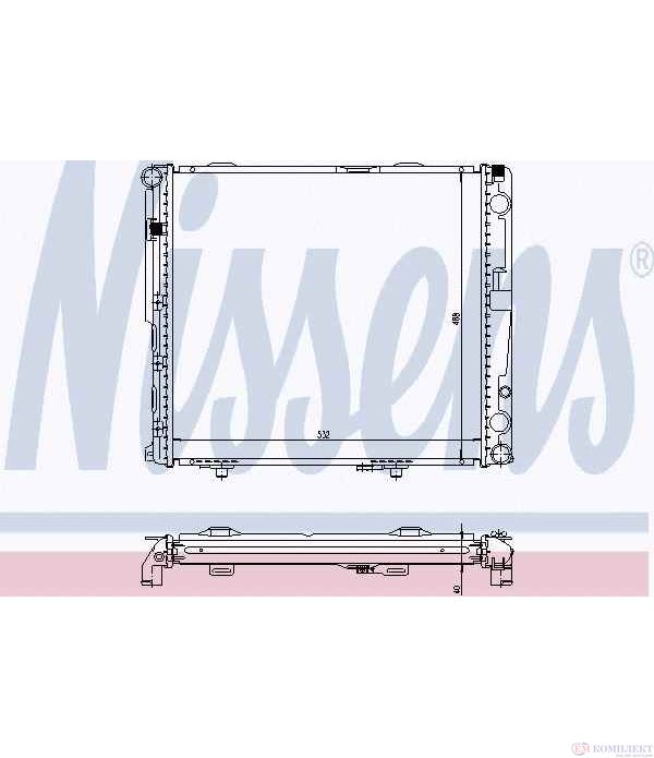 РАДИАТОР ВОДЕН MERCEDES E CLASS COMBI S124 (1993-) E 250 Turbo D - NISSENS