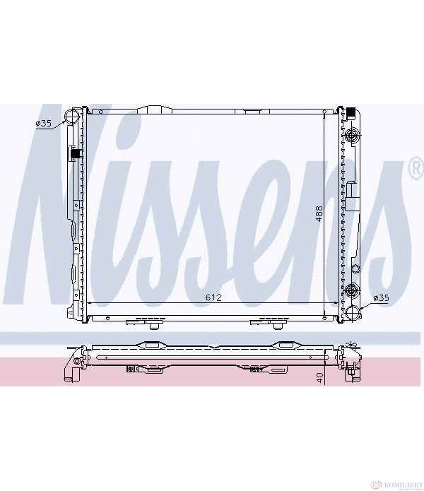 РАДИАТОР ВОДЕН MERCEDES E CLASS W124 (1993-) E 300 Turbo-D 4-matic - NISSENS