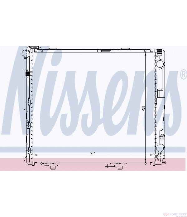 РАДИАТОР ВОДЕН MERCEDES E CLASS COMBI S124 (1993-) E 250 T D - NISSENS