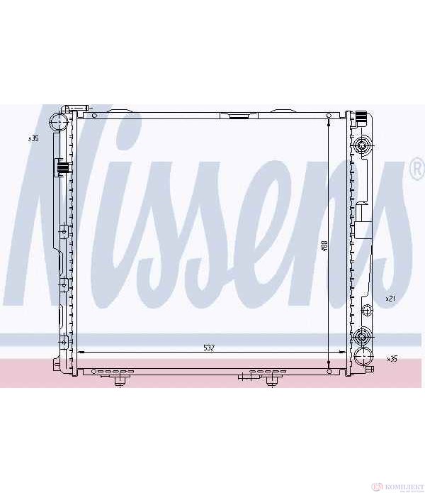 РАДИАТОР ВОДЕН MERCEDES E CLASS COMBI S124 (1993-) E 300 T D - NISSENS