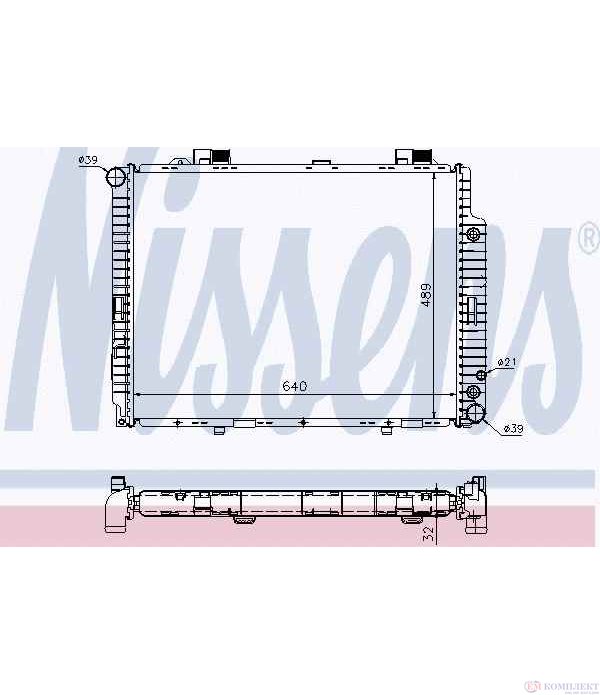 РАДИАТОР ВОДЕН MERCEDES E CLASS W210 (1995-) E 200 CDI - NISSENS