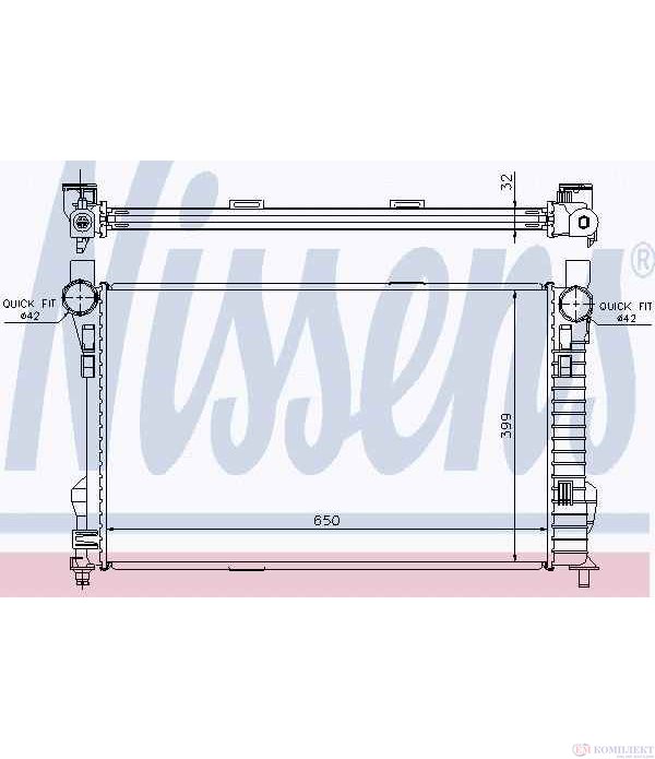 РАДИАТОР ВОДЕН MERCEDES C CLASS T-MODEL S203 (2001-) C 270 CDI - NISSENS