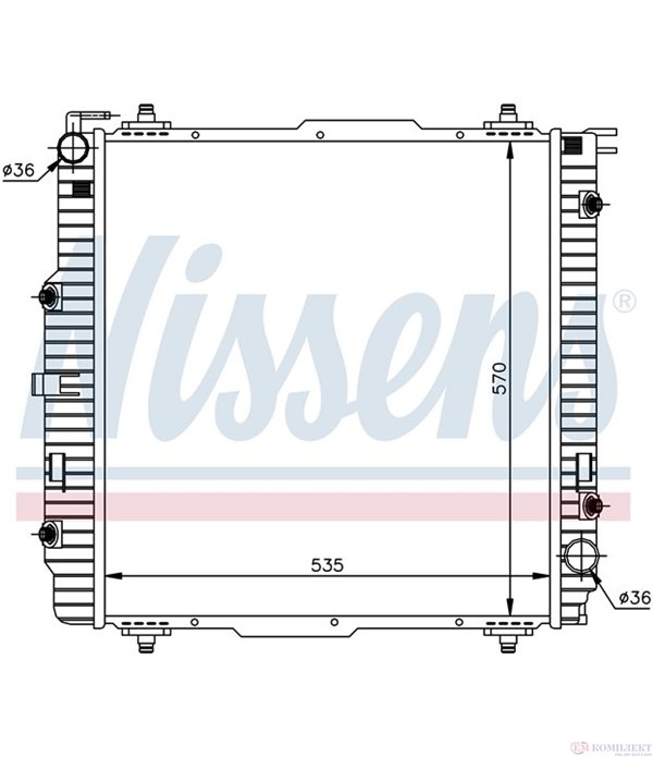 РАДИАТОР ВОДЕН MERCEDES G CLASS W463 (1989-) G 270 CDI - NISSENS