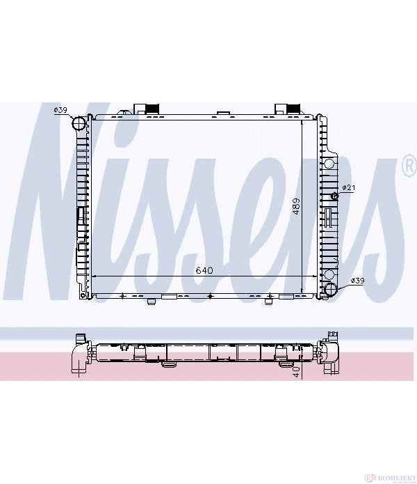 РАДИАТОР ВОДЕН MERCEDES E CLASS W210 (1995-) E 320 CDI - NISSENS