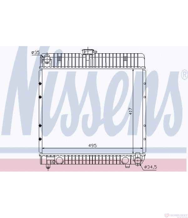 РАДИАТОР ВОДЕН MERCEDES W123 COMBI S123 (1977-) 240 T D - NISSENS