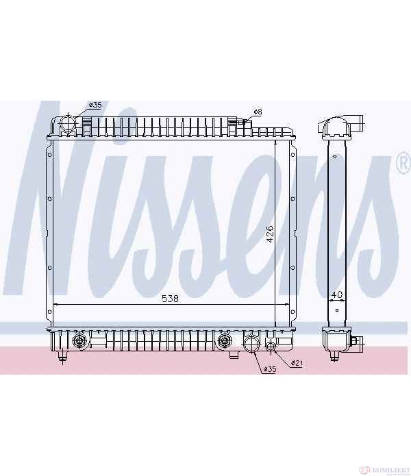 РАДИАТОР ВОДЕН MERCEDES W123 COMBI S123 (1977-) 300 T Turbo-D - NISSENS