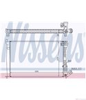 РАДИАТОР ВОДЕН CITROEN XANTIA BREAK (1995-) 2.1 Turbo D 12V - NISSENS
