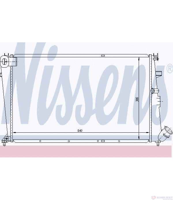 РАДИАТОР ВОДЕН PEUGEOT 605 (1989-) 2.1 D - NISSENS