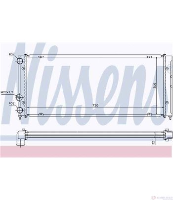 РАДИАТОР ВОДЕН VOLKSWAGEN PASSAT (1988-) 1.8 G60 Syncro - NISSENS