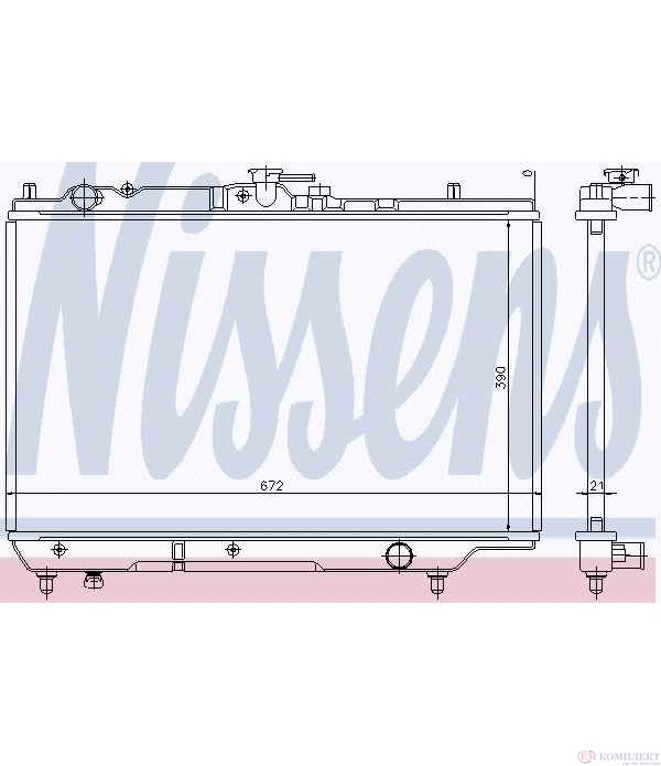 РАДИАТОР ВОДЕН MAZDA 323 S IV (1989-) 1.7 D - NISSENS