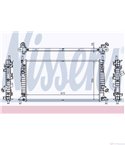 РАДИАТОР ВОДЕН FORD FOCUS C MAX (2003-) 1.8 Flexifuel - NISSENS