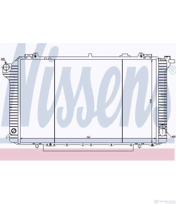 РАДИАТОР ВОДЕН NISSAN PATROL STATION WAGON (1988-) 2.8 TD - NISSENS